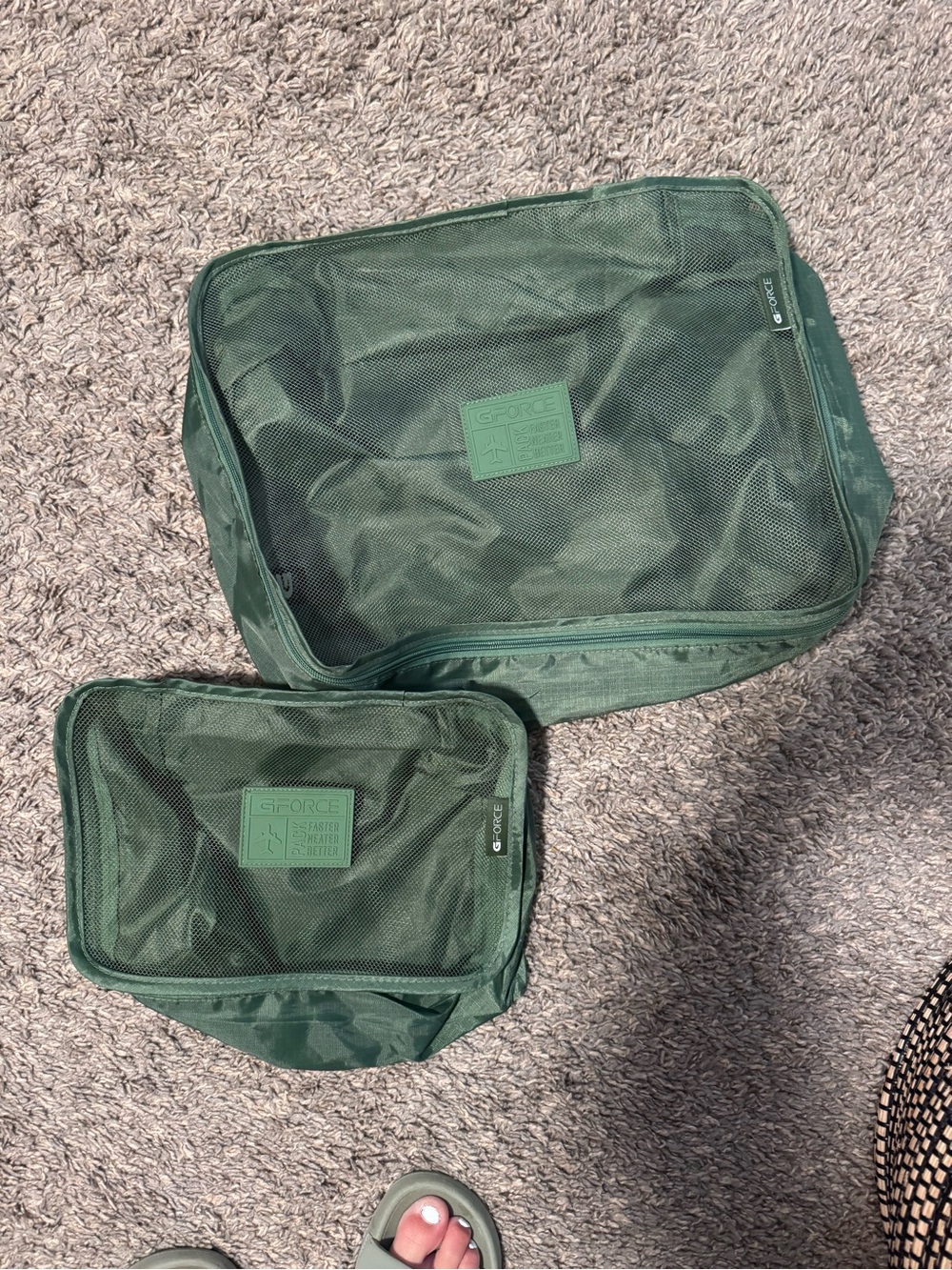 G/FORE Dark Green Mesh Travel Packing Cubes - Set of 2